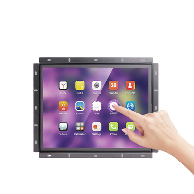 Moniteur LCD industriel à cadre ouvert en métal avec 300 cd/m2 de luminosité et ports HDMI VGA DVI
