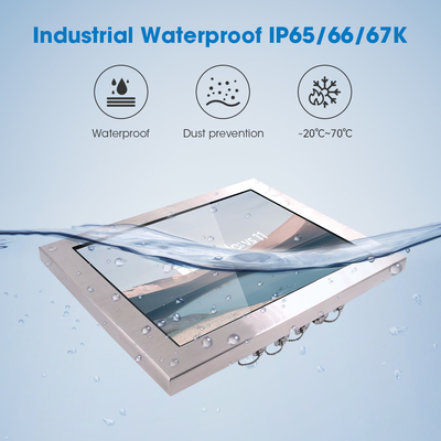 Panneau résistif tactile imperméable à l'eau PC 64 Go SSD IP65 -20C à 60C 450cd/m2 Lumière