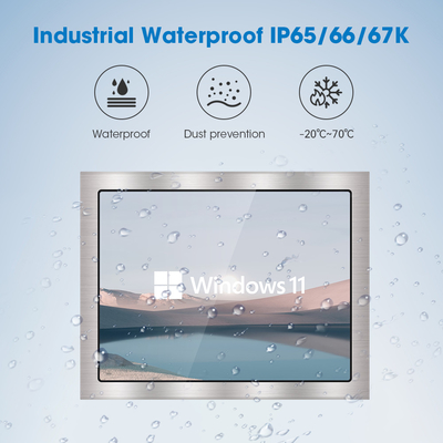 Panel de montage murale IP65 industriel PC 4 Go mémoire DDR3 VESA Montage Windows 10 64 Go SSD