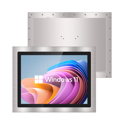 Écran tactile multi-capacitif Moniteur LCD imperméable à l'eau VGA DVI USB 4 3 Rapport d'aspect 250-1500cd/m2 Lumière