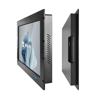 Moniteur d'écran de contact à cadre en alliage d'aluminium équipé d'un écran tactile multi-capacitif
