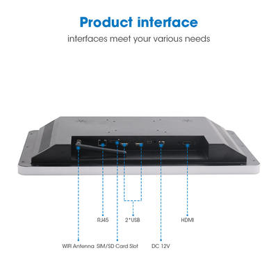 15.6 pouces PC Android robuste avec une lunette frontale IP65 et une mémoire 2G/4G/8G DDR3
