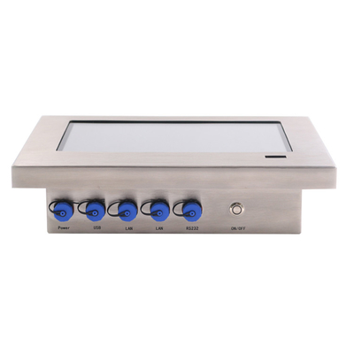 Ordinateur en acier inoxydable robuste avec ports HDMI étanches et écran tactile capacitif