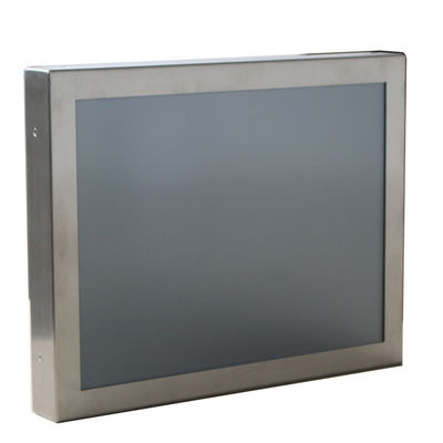 L'avant IP66 imperméabilisent l'acier inoxydable du moniteur 1.5mm d'affichage à cristaux liquides