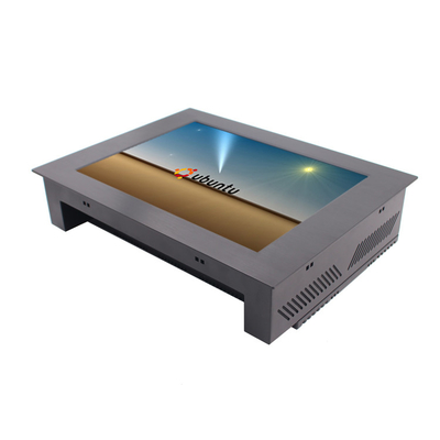 PC en aluminium d'écran tactile de Linux 15 pouces de Fanless pour le système de HMI