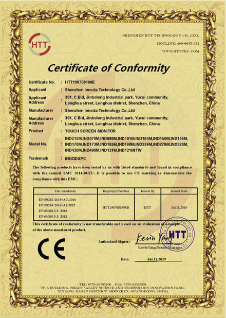 Chine Shenzhen Innoda Technology Co., Ltd. CN certifications